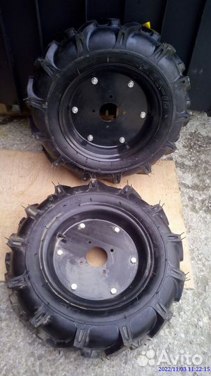 Колесо мотоблок 5,00-12 Ёлочка в сборе с диском