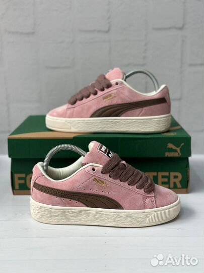 Кроссовки Puma Suede XL Pink & Brown Дутыши