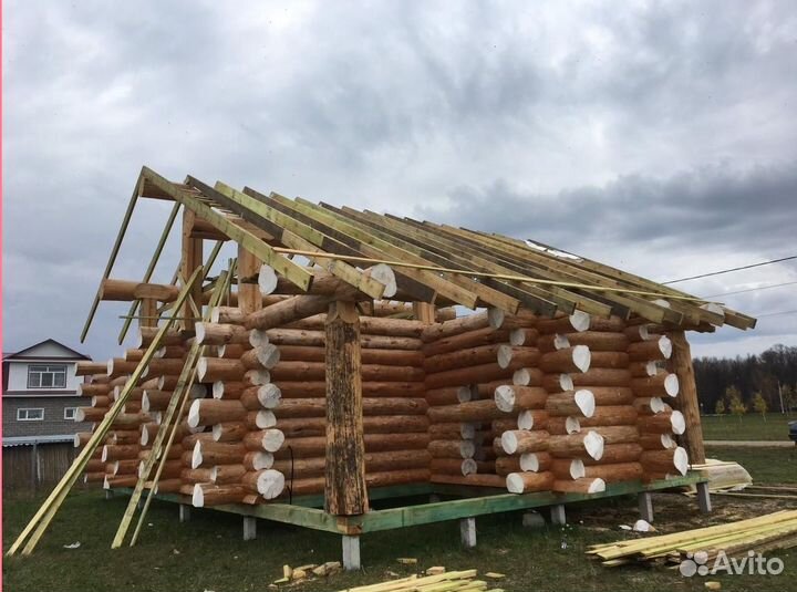 Сруб дома из сосны, кедра лиственницы, кело