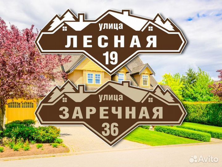 Адресные таблички из металла