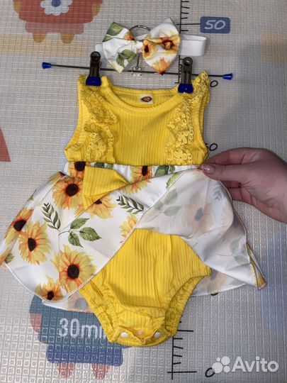 Платье-боди для новорожденных