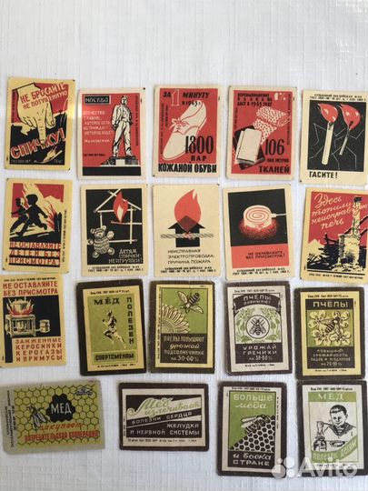 Коллекция этикеток от советских спичечных коробков