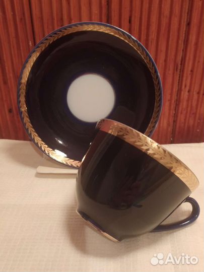 Чашка с блюдцем фарфор