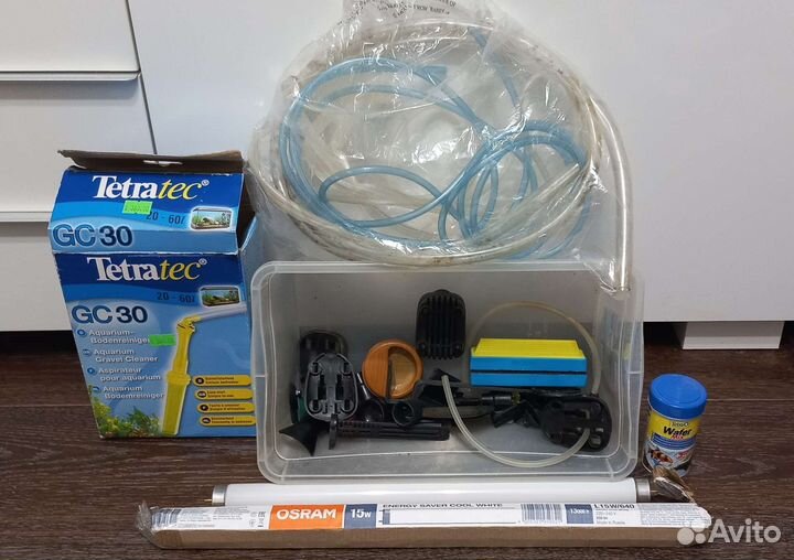 Аквариум 25-30л + комплектующие