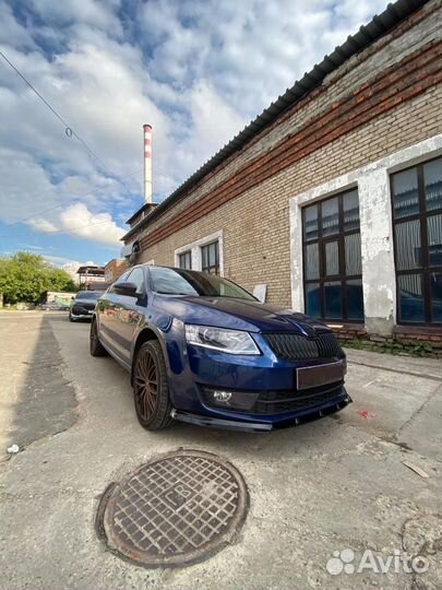 Сплиттер переднего бампера skoda octavia A7