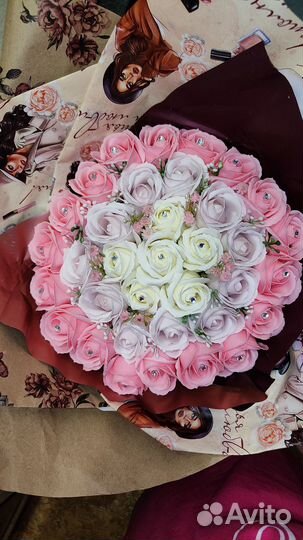 Букеты из мыльных роз