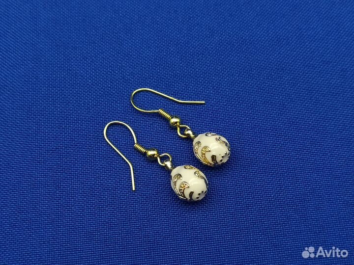 Миниатюрные серьги в стиле Фаберже