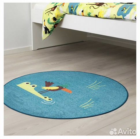 Ковер детский IKEA круглый прорезиненный 100см