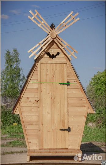 Уличный туалет деревянный ACC342