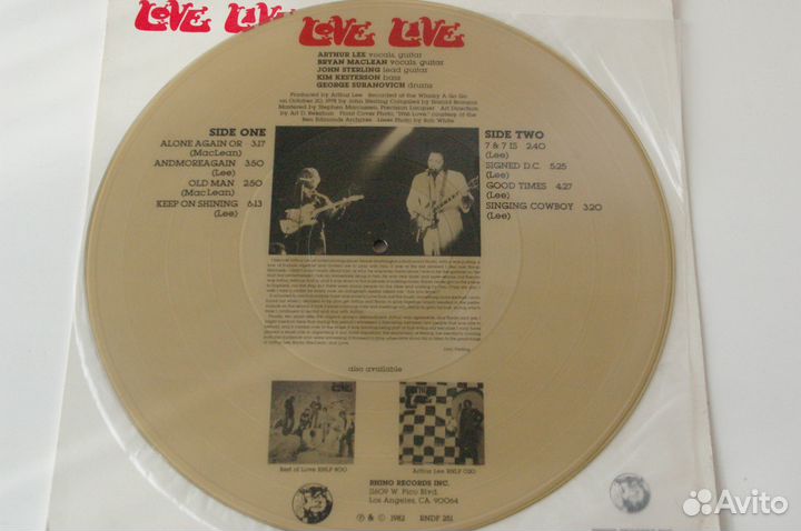 Вилиловая пластинка Love Live USA 1982 picture