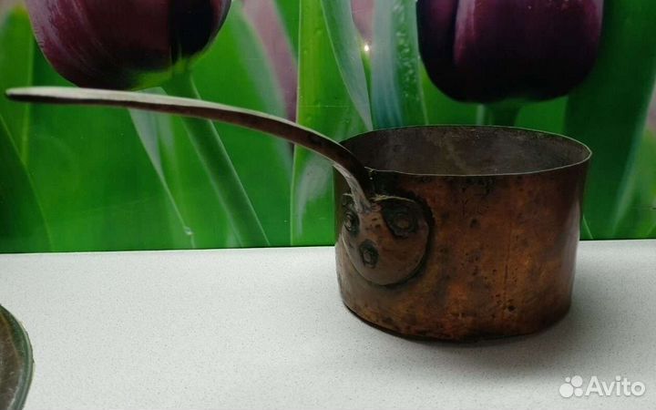 Медный ковш, 19 век. объем 2,5 л