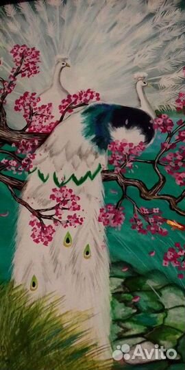 Картина с павлинами