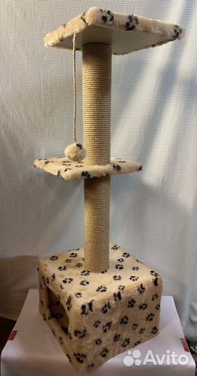 Домик когтеточка трех этажная высота 110 см