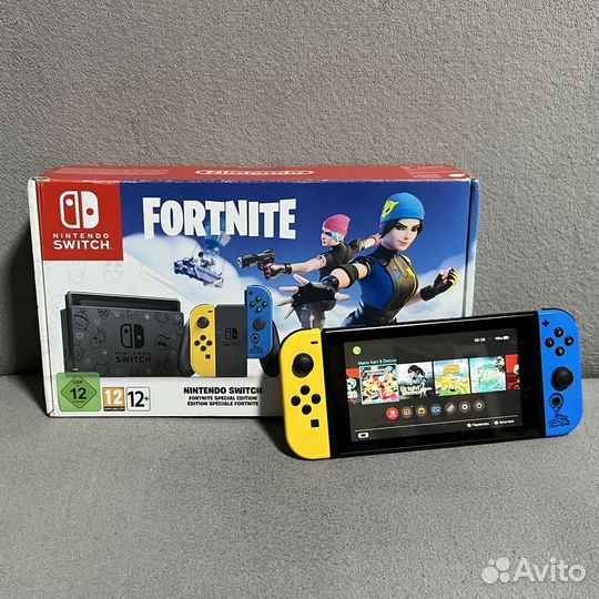 Nintendo Switch Fortnite Чип + 128Gb + Игры