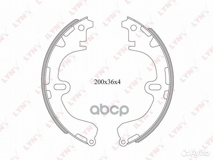 Колодки тормозные барабанные зад BS7502 LYN