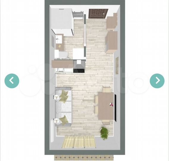 Апартаменты-студия, 24,2 м², 2/8 эт.