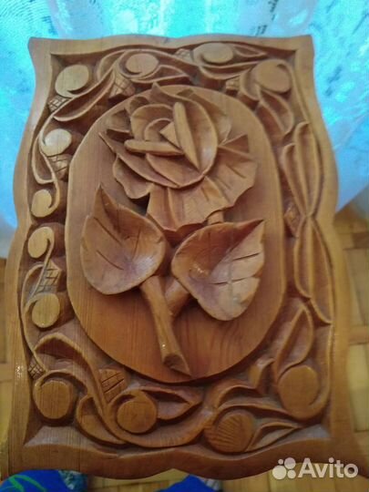 Шкатулка ларец сосна резьба по дереву