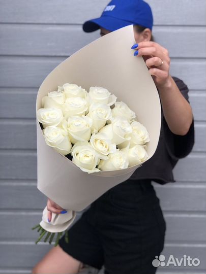 Белые розы букет