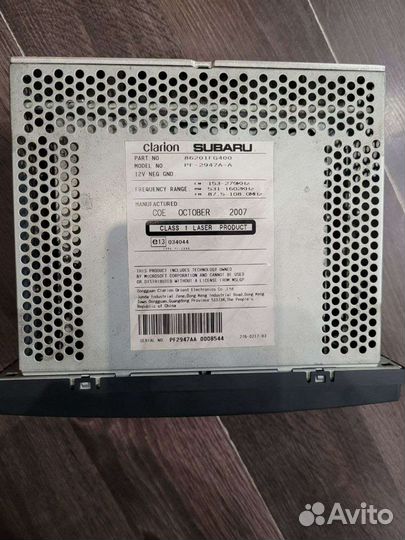 Авто магнитола Субару