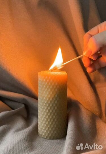 Катаные свечи из натуральной вощины