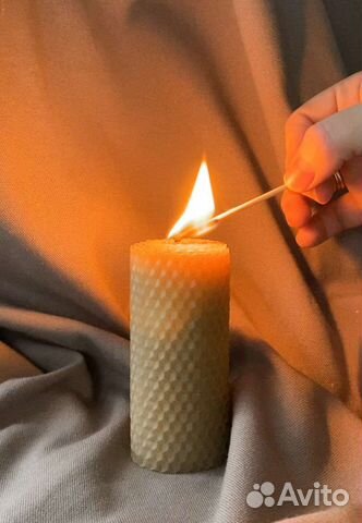 Катаные свечи из натуральной вощины