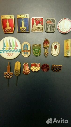 Значки посвященные Олимпиаде-80