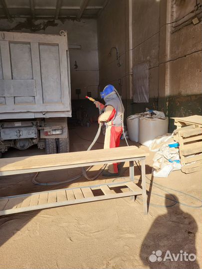 Пескоструйная обработка пескоструй грузовой техник