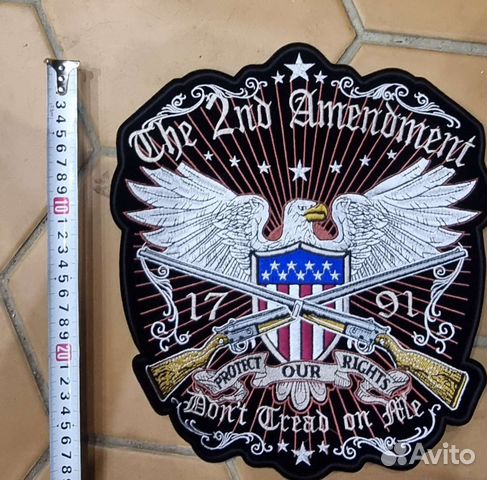 Большая нашивка на куртку байкерска самоклейка