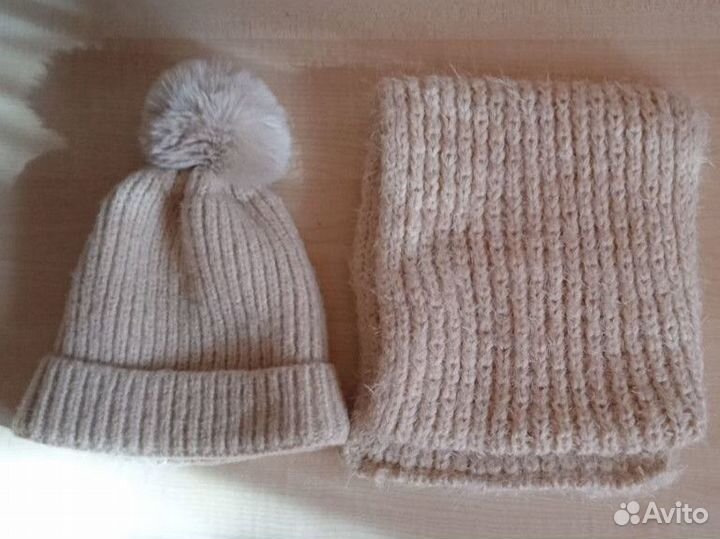 Комплект шапка и снуд женский