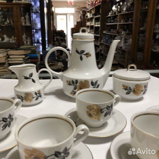 Сервиз кофейный. Роза. гдр