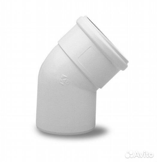 Отвод Baxi 45 алюминиевый эмалированный, диам. 80