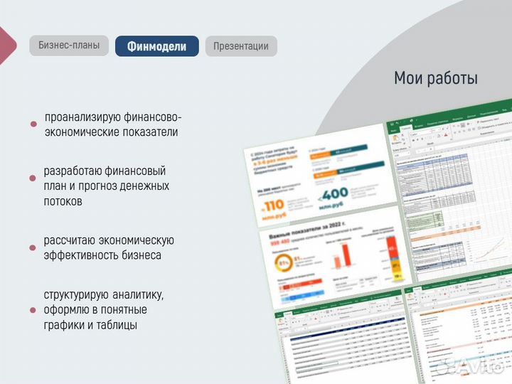 Бизнес план, финмодель, презентация