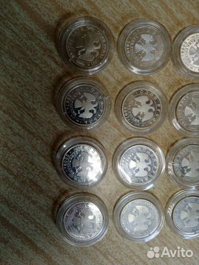 Монеты Красная книга 1 рубль Серебро