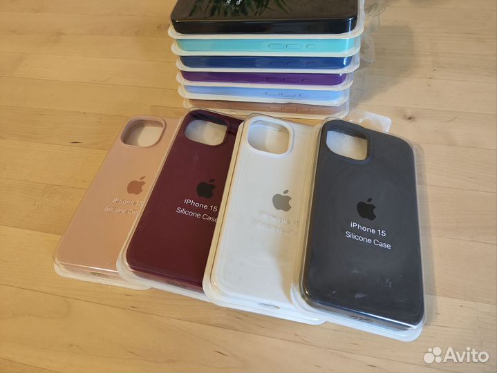 Силиконовый чехол для iPhone 15, 15 Pro, 15 ProMax