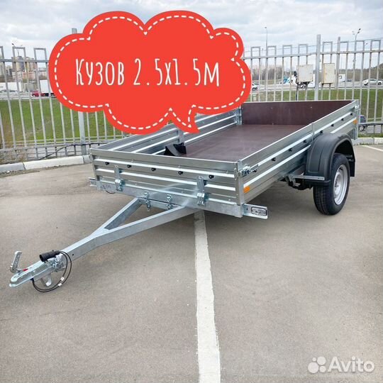 Легковой прицеп мзса внутри 2.45х1.5