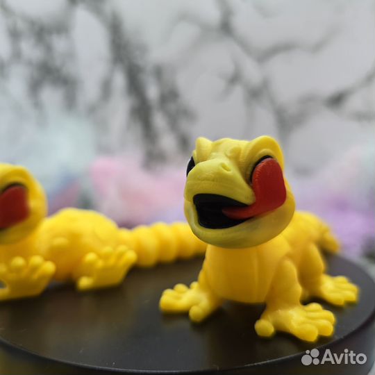 Гекон:подвижная игрушка 3Д печать антистресс