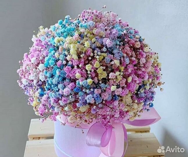 Ля-Букет/композиция из гипсофилы/живые цветы