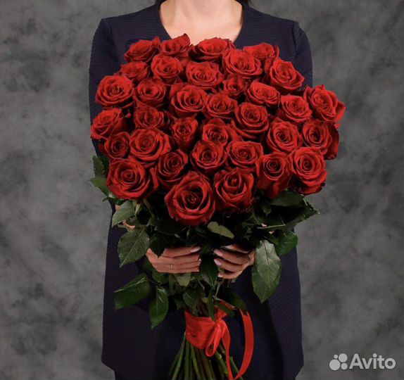 Цветы розы 35 шт Свежие крупные