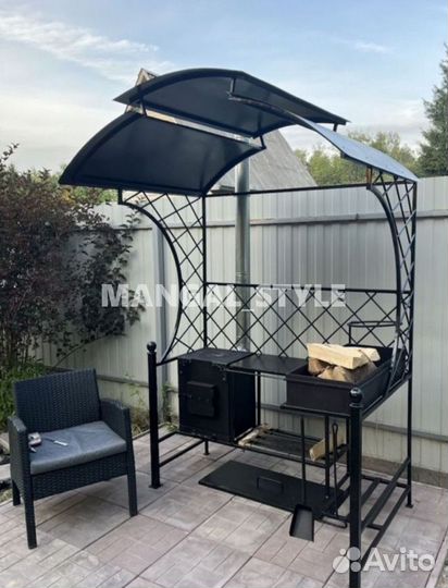 Мангал с крышей