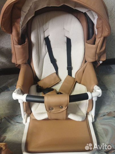 Коляска Adamex Luciano в коже 2в1 (как новая)