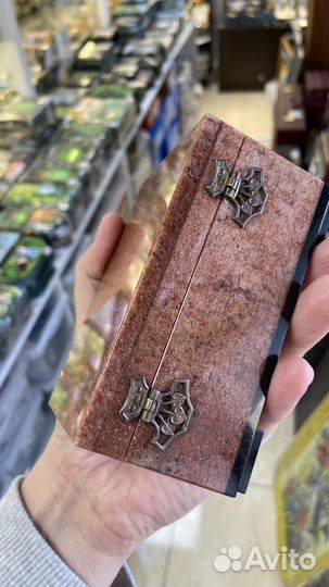 Шкатулка из натурального камня Авантюрин