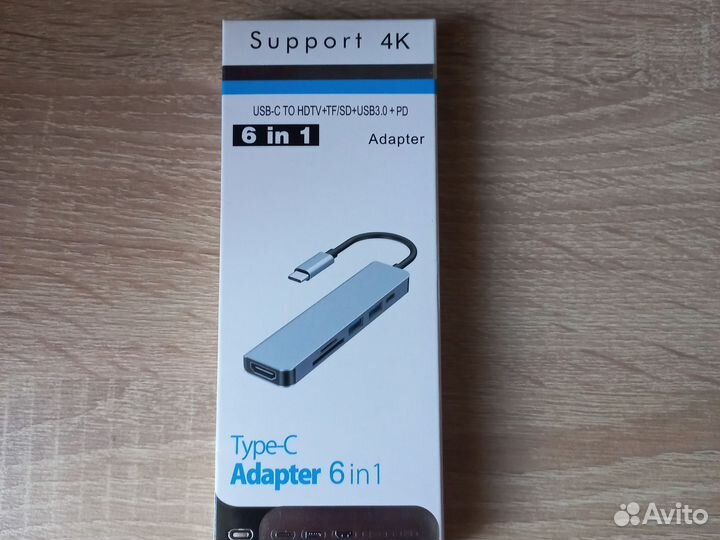 Переходник с type c на usb 2.0 и 3.0, hdmi,tf,SD