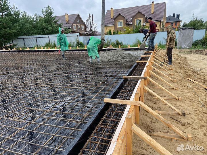 Заливка фундамента отмостки под ключ