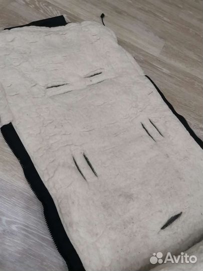 Меховой конверт в коляску овчина