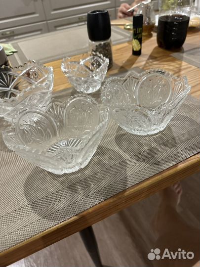Пара хрустальных салатников СССР