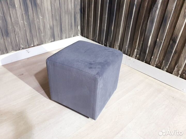 Пуф пуфик Ткань серый темный