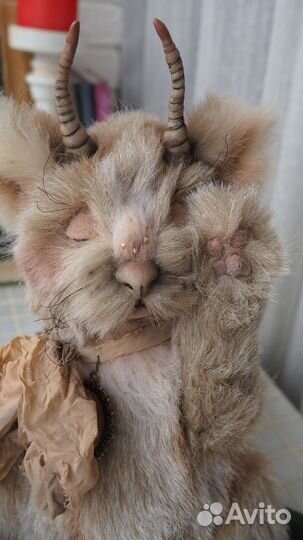 Авторская игрушка тедди кот-дракон