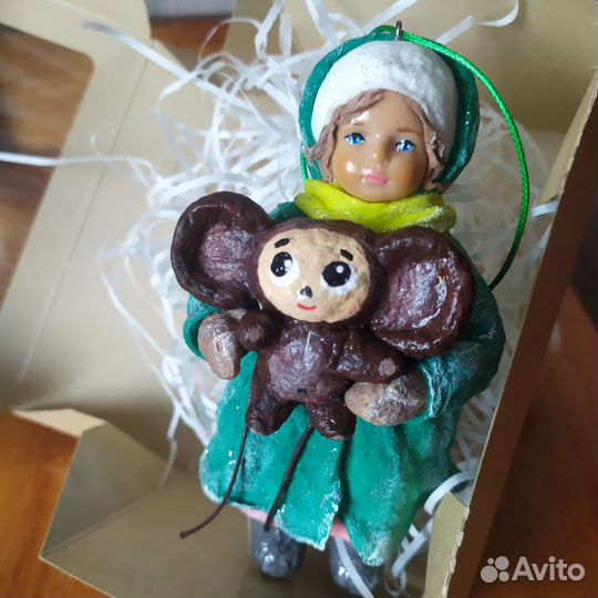 Ёлочная игрушка из ваты