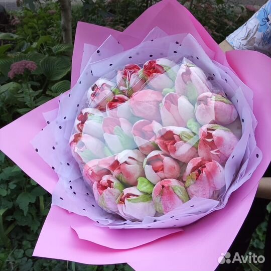 Съедобные букеты из зефира