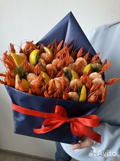 Букет из раков и креветок